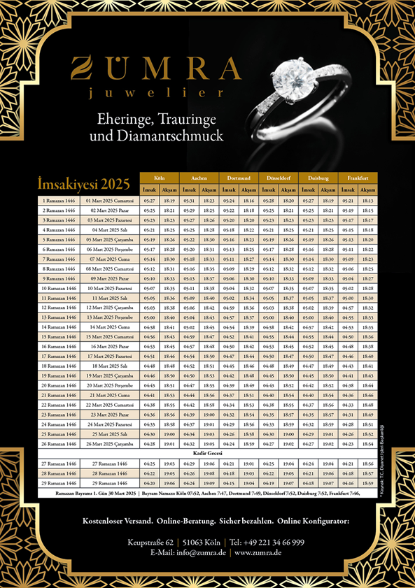 İmsakiye-Kalender Ramadan