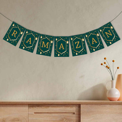 Ramadan Kalender und Deko Set „Grün“ (70-teilig)