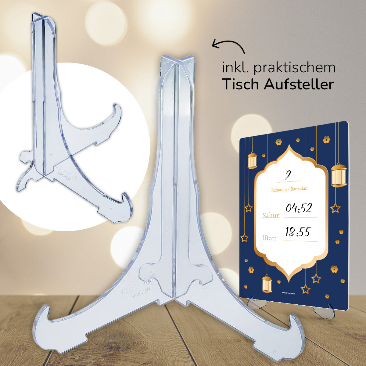 Ramadan Kalender aus Acrylglas „Blau“ (abwischbar)