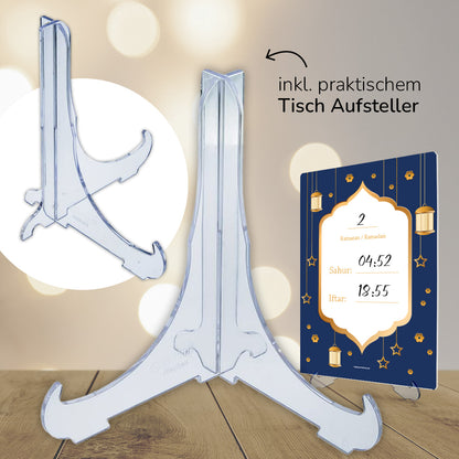 Ramadan Kalender aus Acrylglas „Blau“ (abwischbar)