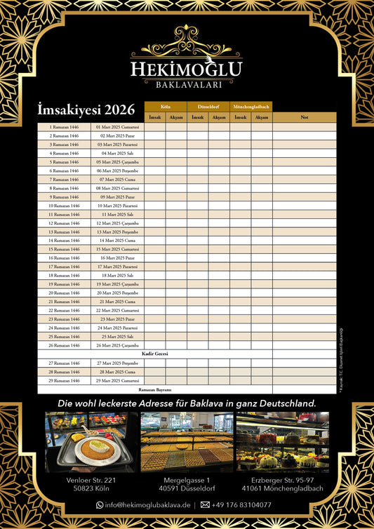 İmsakiye-Kalender Ramadan Baklava