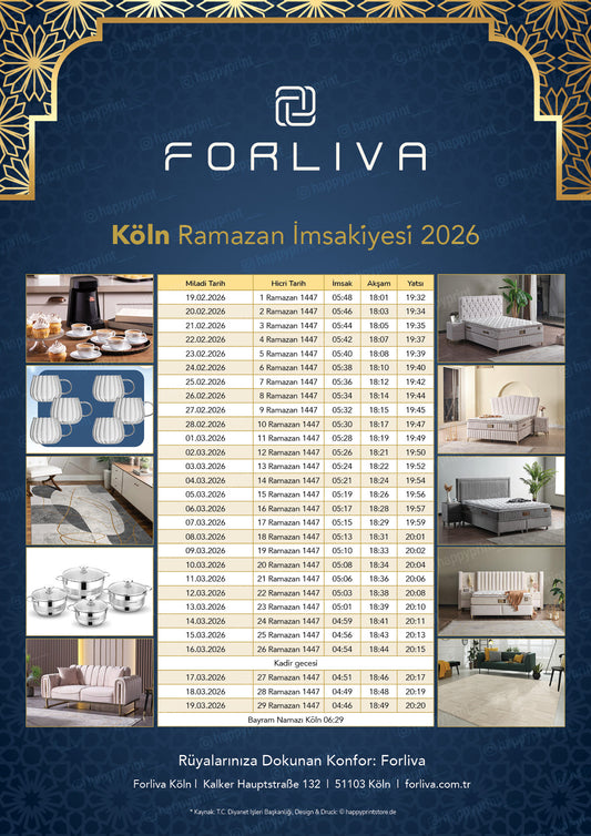 İmsakiye-Kalender Möbel