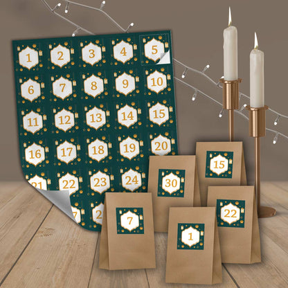 Ramadankalender mit Sticker und Tüten „Grün“