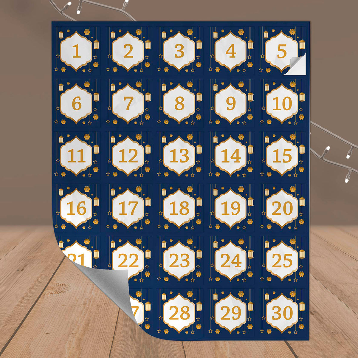 Ramadankalender mit Sticker und Tüten „Blau“